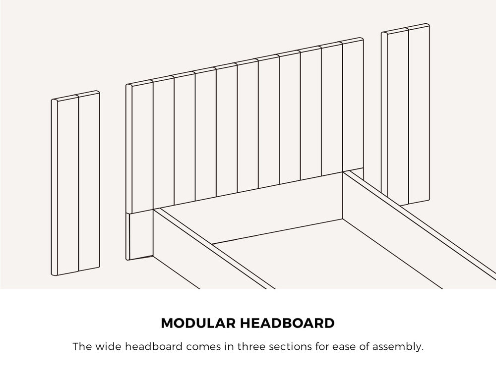 Bed Frame Double Gas Lift Storage Oversized Headboard Velvet