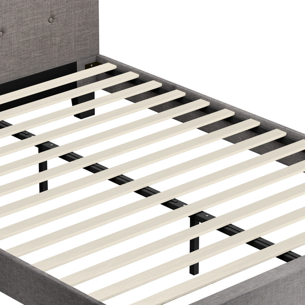 Stylish Fabric Wooden Bed Frame with Durable Design