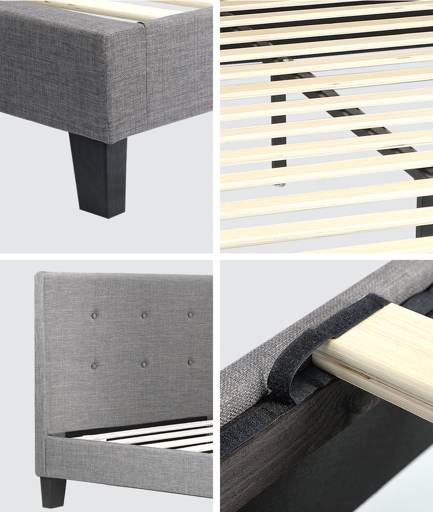 Stylish Fabric Wooden Bed Frame with Durable Design