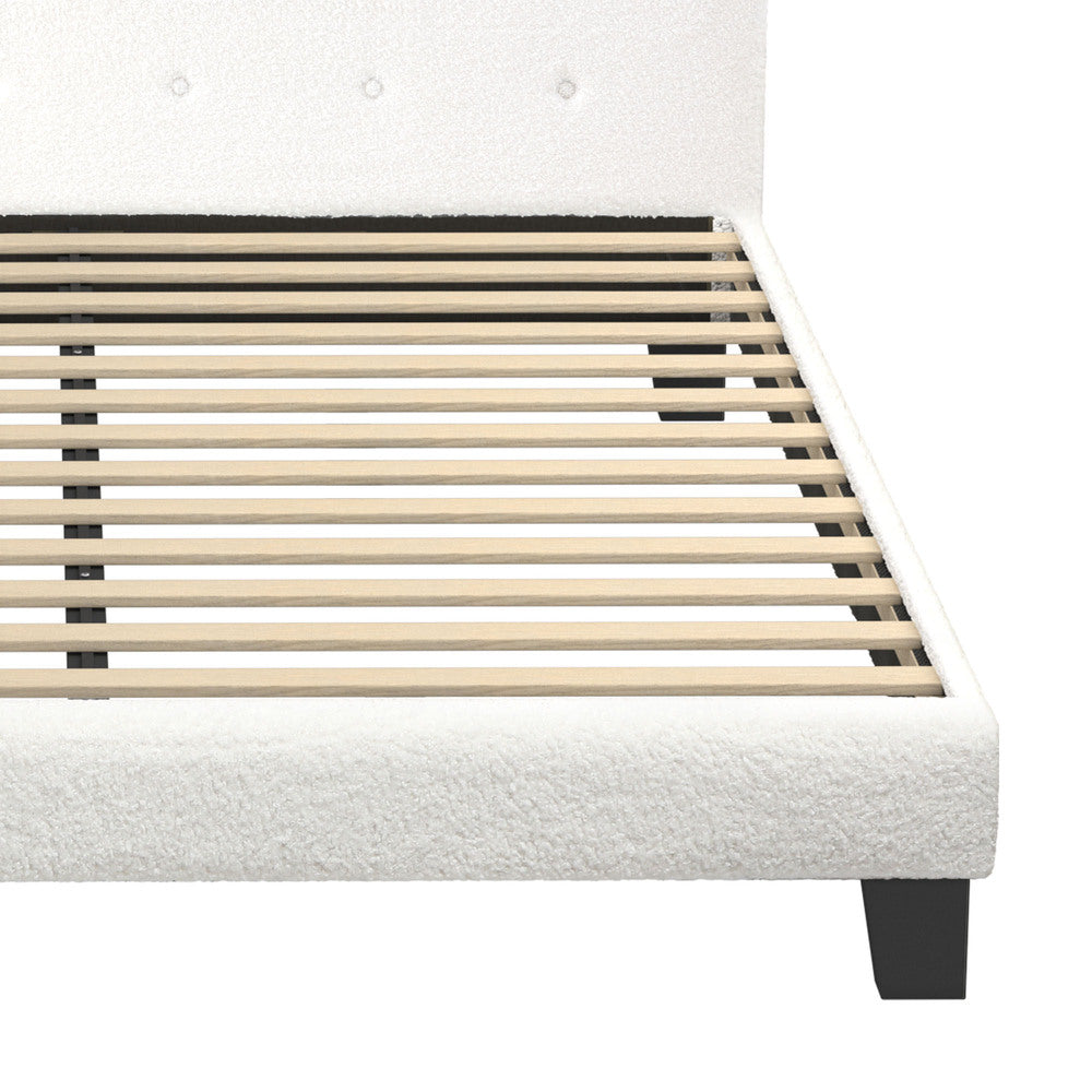 Stylish Fabric Wooden Bed Frame with Durable Design