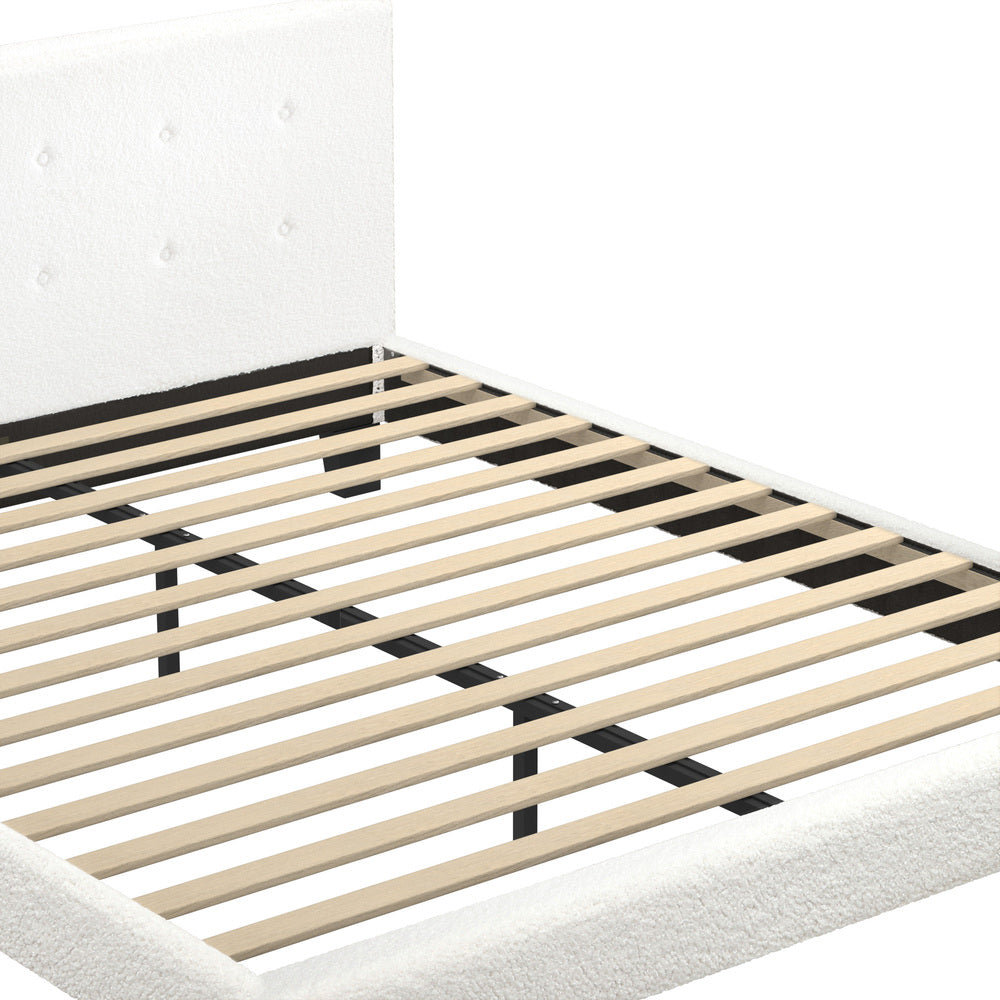 Stylish Fabric Wooden Bed Frame with Durable Design