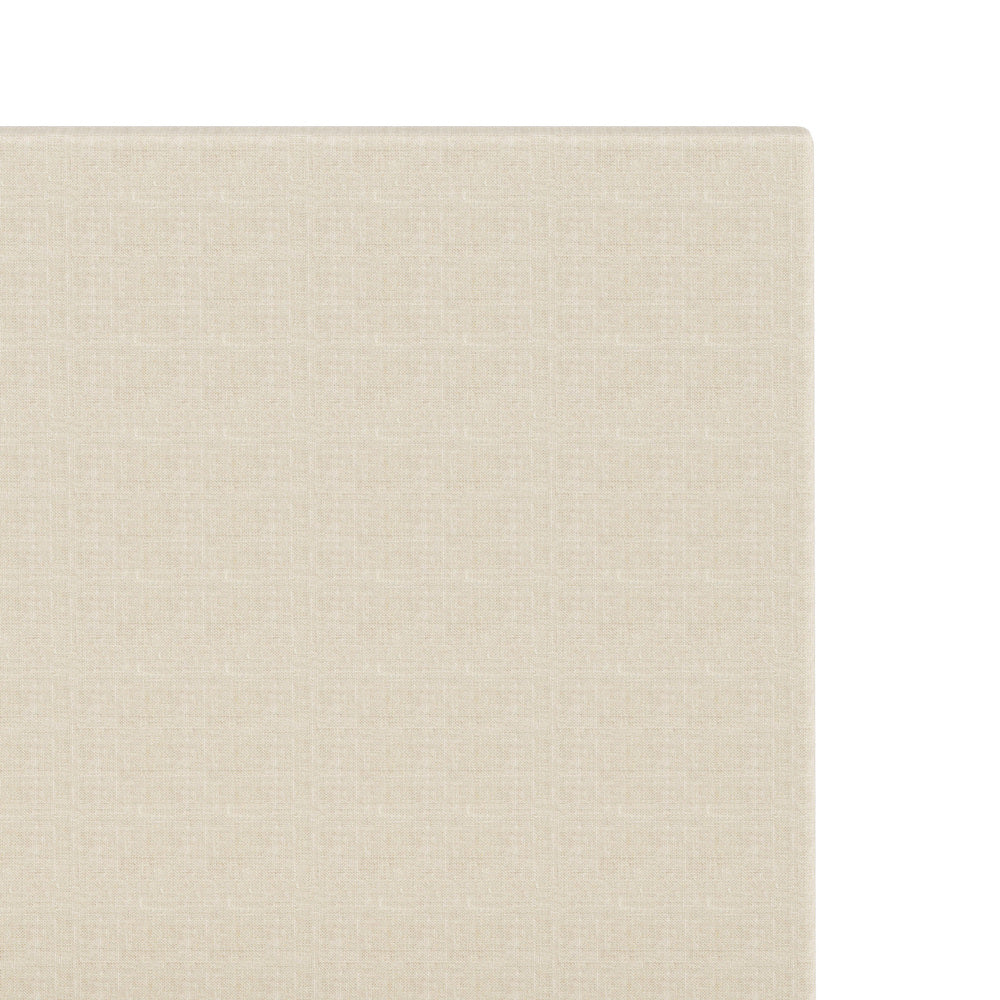 Queen Bed Frame Upholstered Headboard Beige | Simpledeals