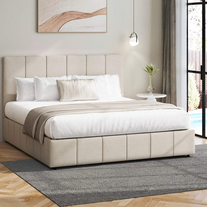 Built-In Storage Modern Gas Lift Bed Frame - Bed Frame