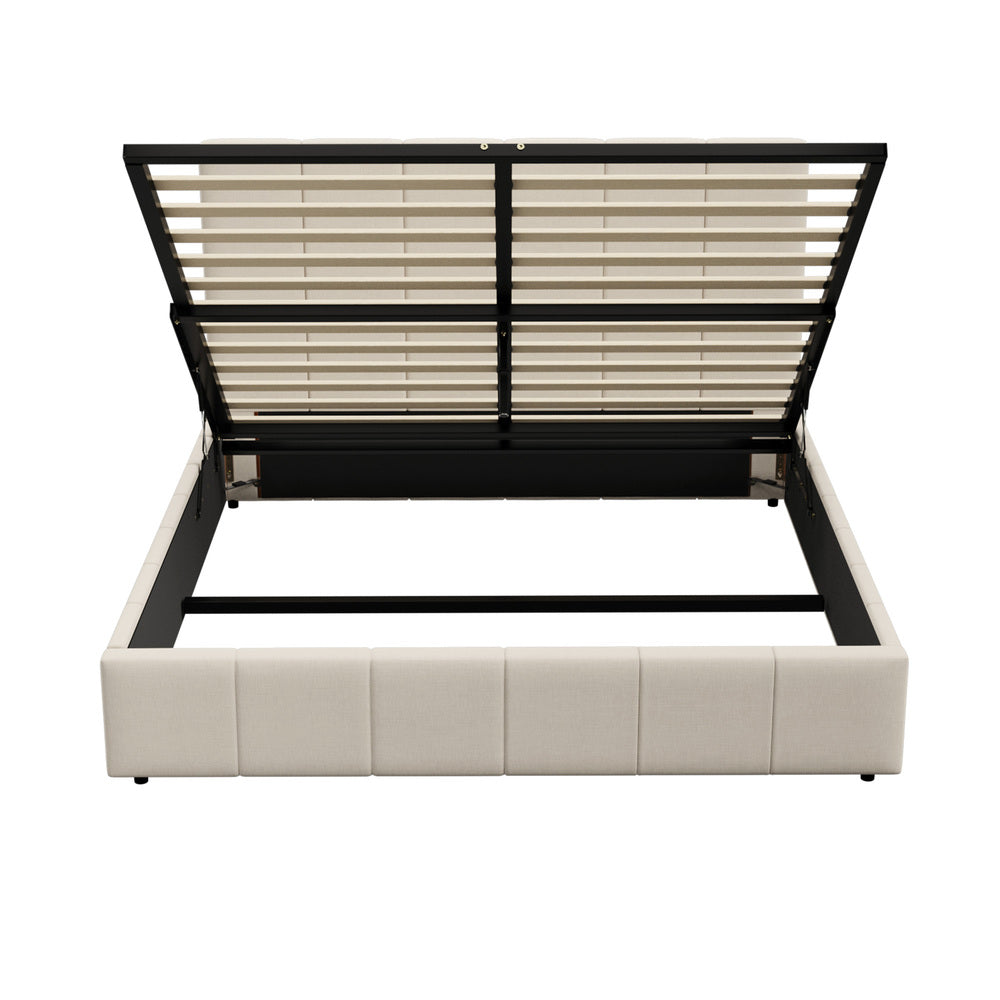 Built-In Storage Modern Gas Lift Bed Frame