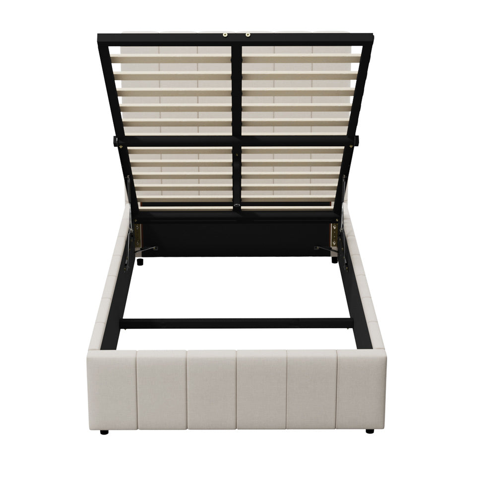 Built-In Storage Modern Gas Lift Bed Frame
