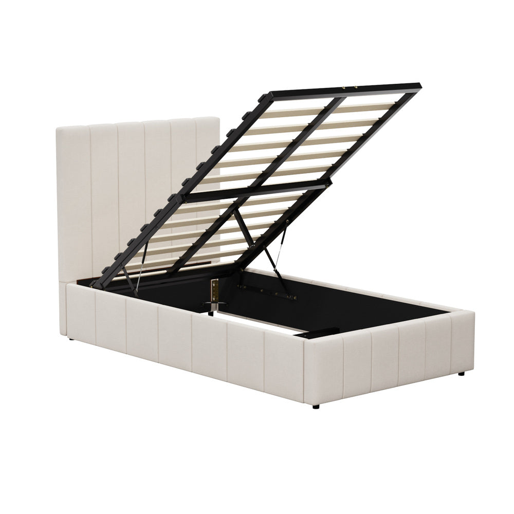 Built-In Storage Modern Gas Lift Bed Frame