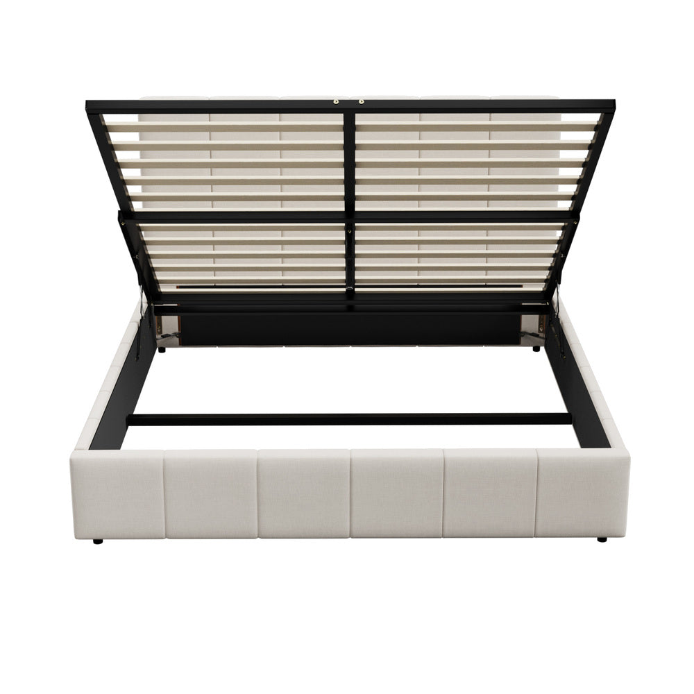 Built-In Storage Modern Gas Lift Bed Frame