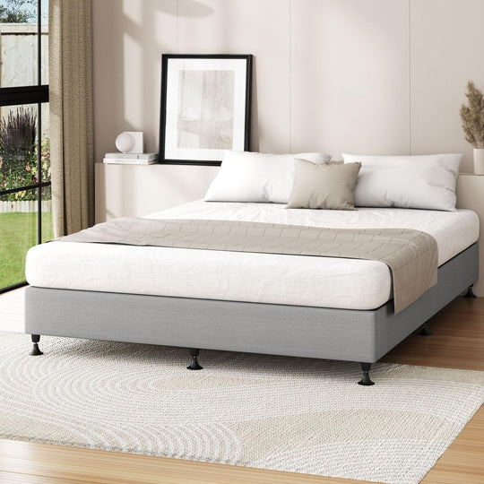 Fabric Upholstered Bed Frame with Sturdy Construction