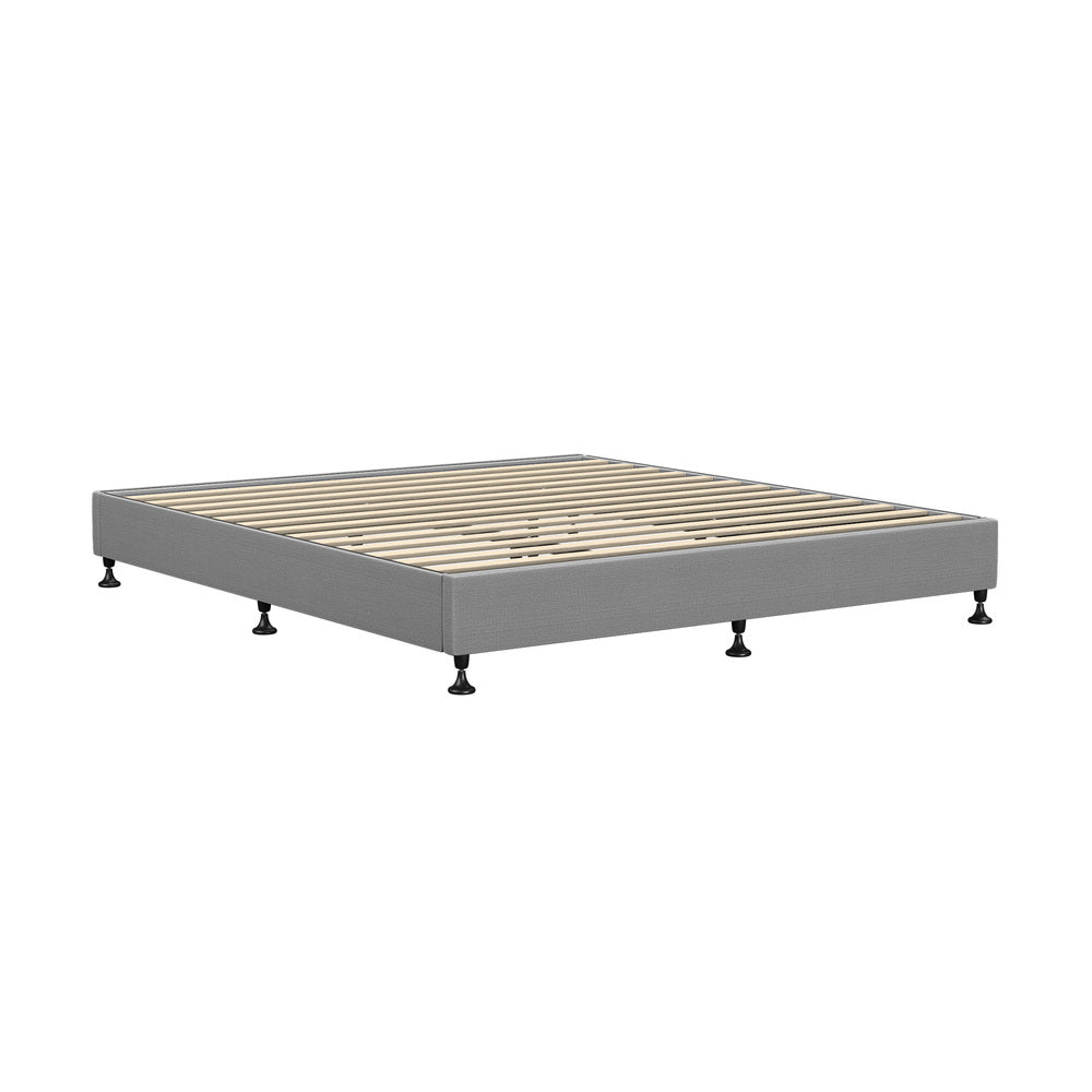 Fabric Upholstered Bed Frame with Sturdy Construction S/D/Q/K/KS