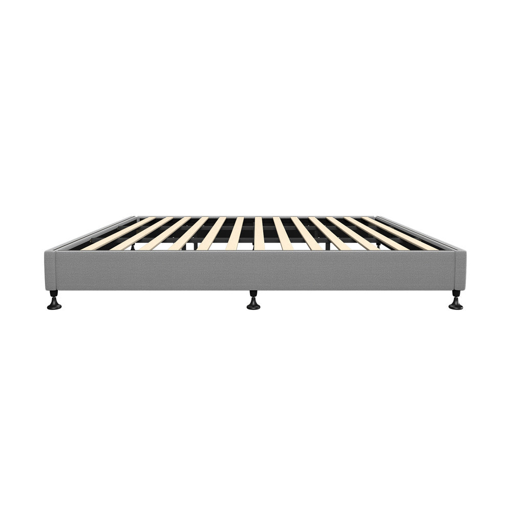 Fabric Upholstered Bed Frame with Sturdy Construction S/D/Q/K/KS