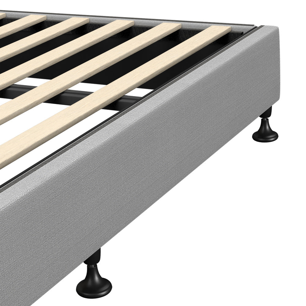Fabric Upholstered Bed Frame with Sturdy Construction S/D/Q/K/KS