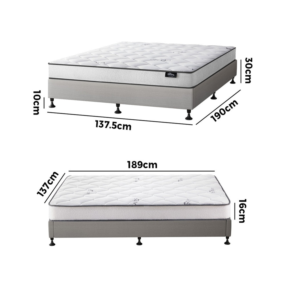 Upholstered Bed Frame with Mattress D/K/KS/S