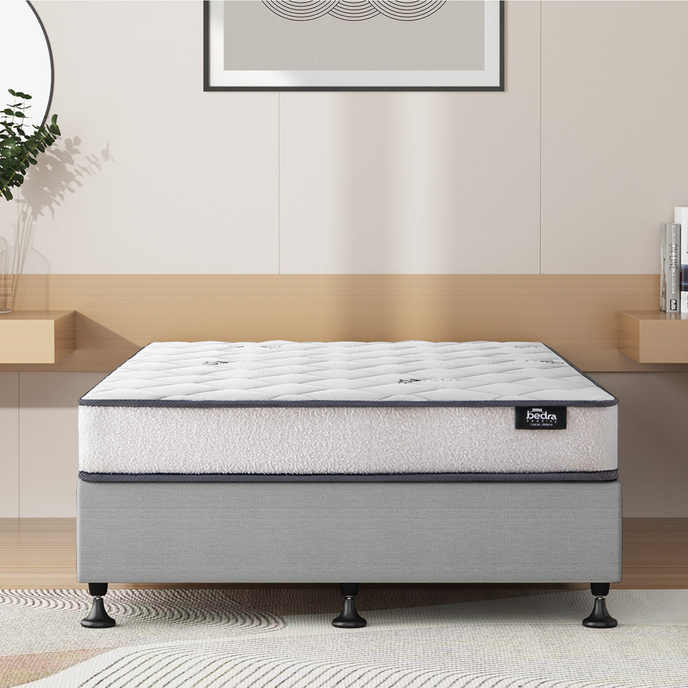Upholstered Bed Frame with Mattress D/K/KS/S