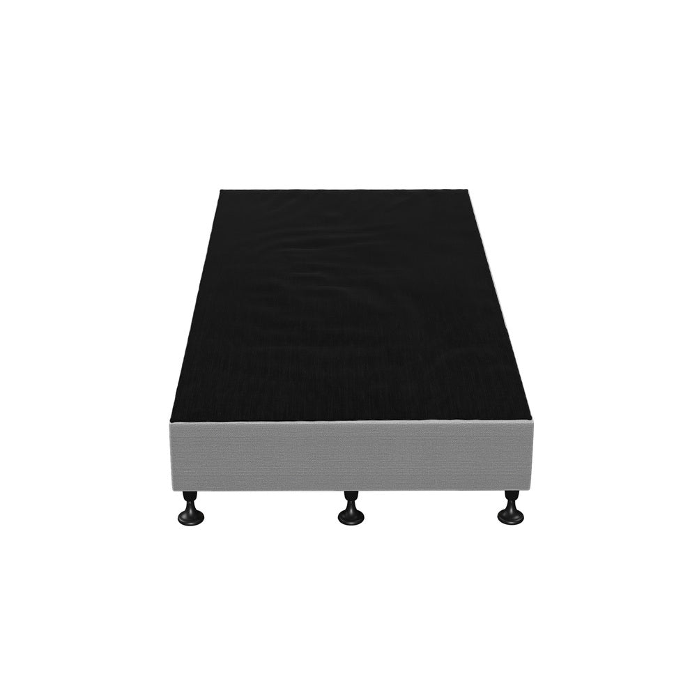 Modern Grey Fabric Bed Frame with Durable Construction and Sleek Design Single