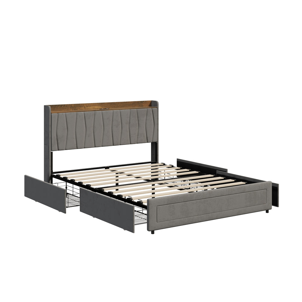 Queen Bed Frame With Storage