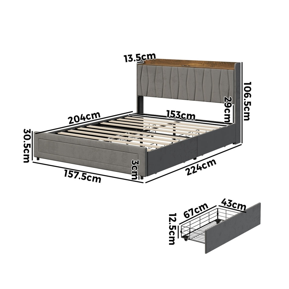 Queen Bed Frame With Storage