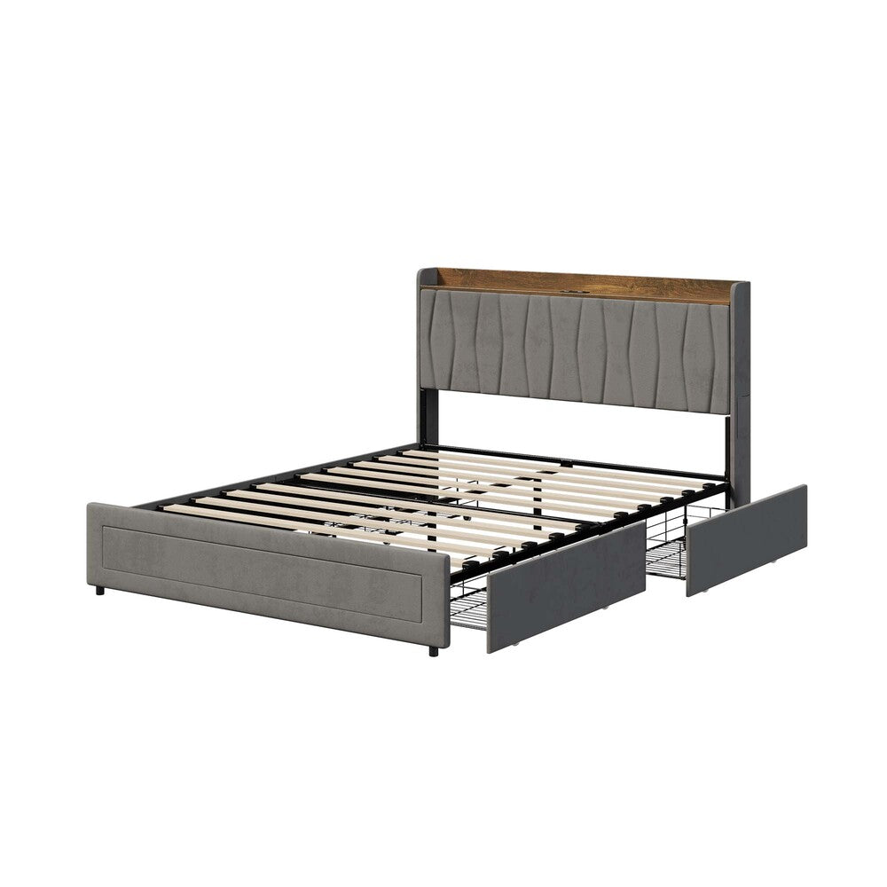 Queen Bed Frame With Storage
