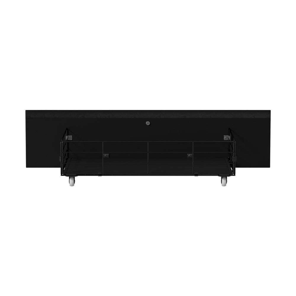 Black Metal Trundle Drawer with Wheels for Bed Frame 4-Pack