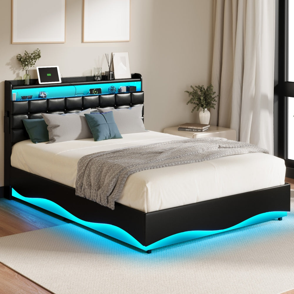 Queen Bed Frame Storage Headboard