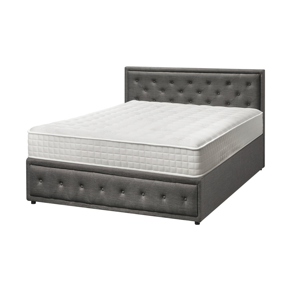 Bed Frame with Mattress Gas Lift Leather/Fabric