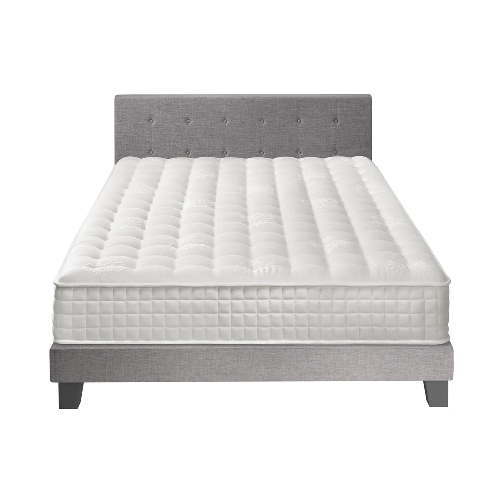 D/K/KS/Q/S Wooden Bed Frame Platform Base with Spring Mattress