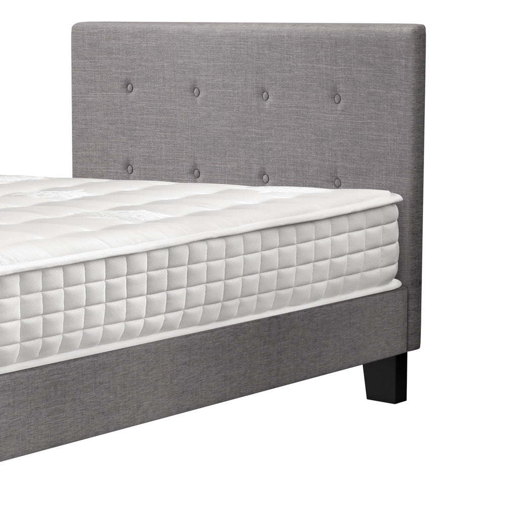 D/K/KS/Q/S Wooden Bed Frame Platform Base with Spring Mattress