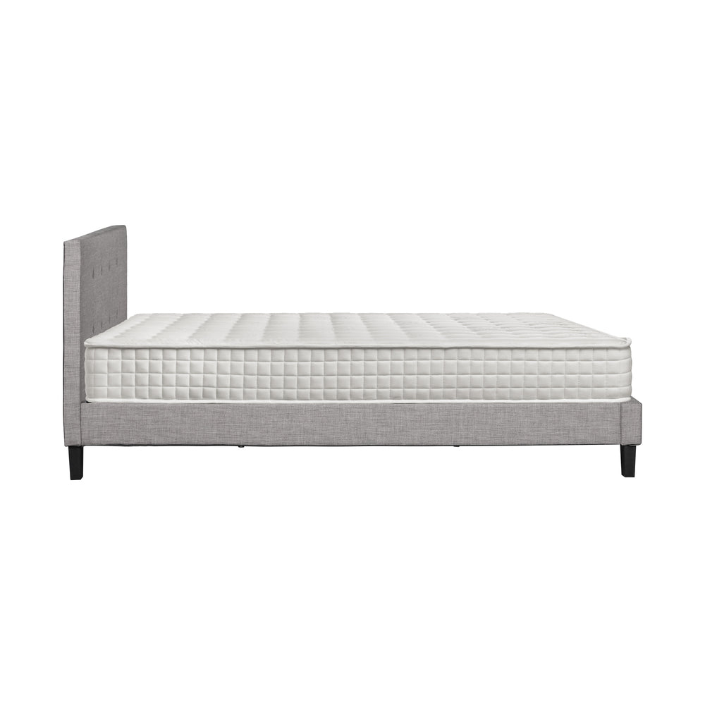 D/K/KS/Q/S Wooden Bed Frame Platform Base with Spring Mattress