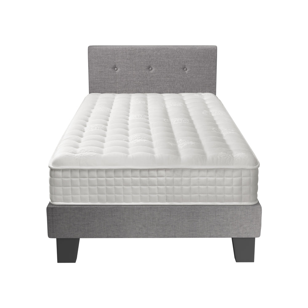 D/K/KS/Q/S Wooden Bed Frame Platform Base with Spring Mattress
