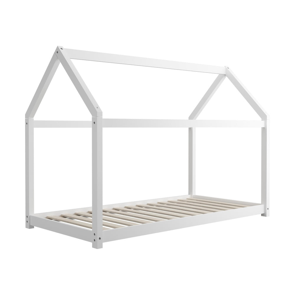 Kids Bed Frame With Single Mattress Set House Style