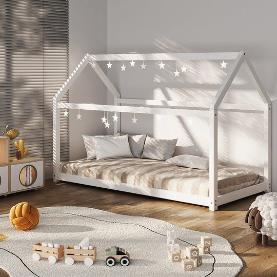 Kids Bed Frame With Single Mattress Set House Style | Single