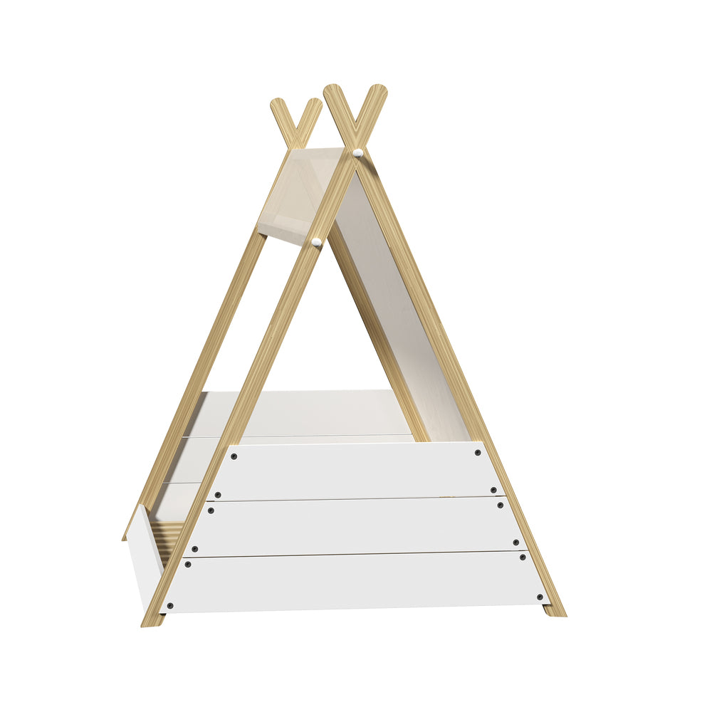 Kids Bed Frame and Mattress Single House Teepee Triangle Beds