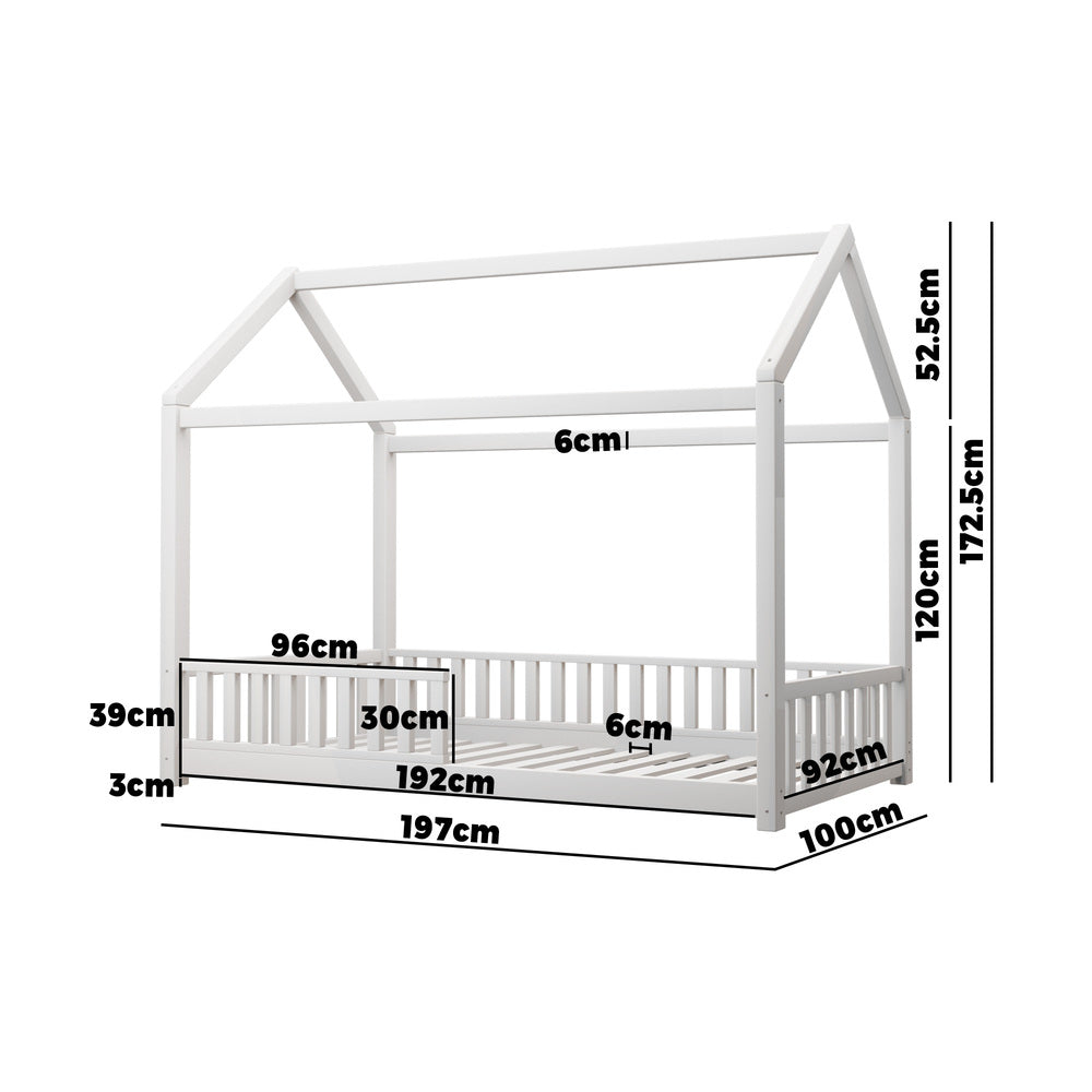 Wooden Bed Frame Kids Single House Style