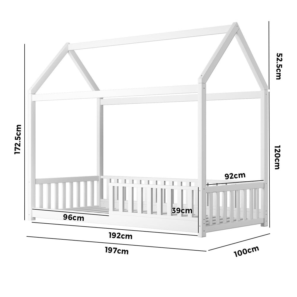 Wooden Bed Frame Kids Single House Style