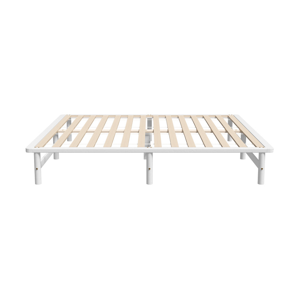 Double/King Single/Queen Wooden Bed Frame Solid Pine Timber White