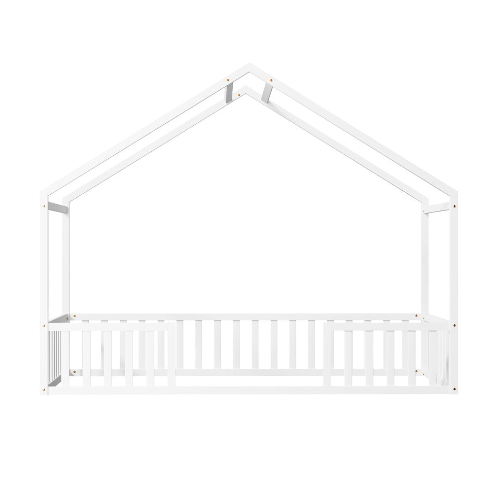 King Single Kids Wooden Bed Frame With Timber Base Natural Finish Bedroom Furniture