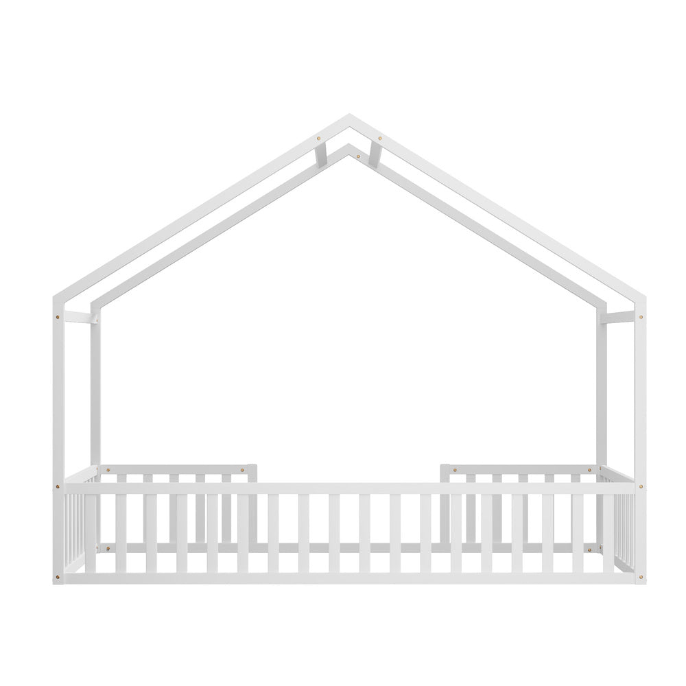 King Single Kids Wooden Bed Frame With Timber Base Natural Finish Bedroom Furniture