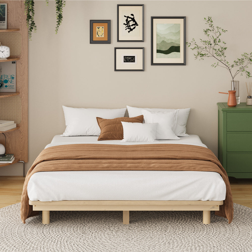 Bed Frame Wooden Bed Base Timber Platform