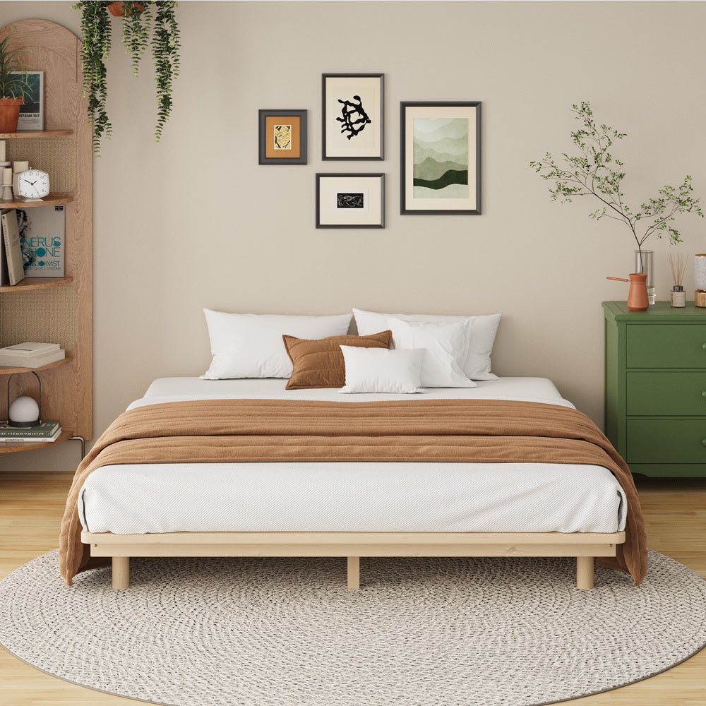 Bed Frame Wooden Bed Base Timber Platform