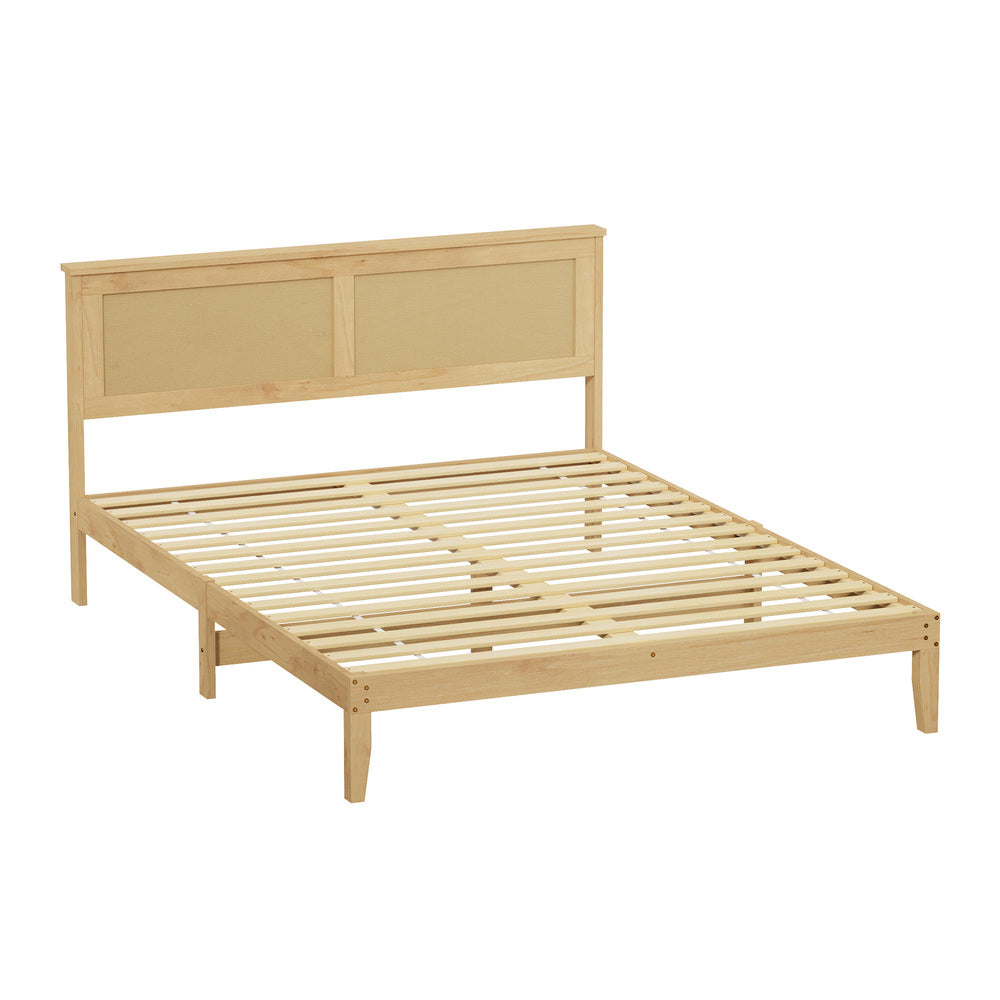 Queen Wooden Bed Frame With Storage 213x161x94cm