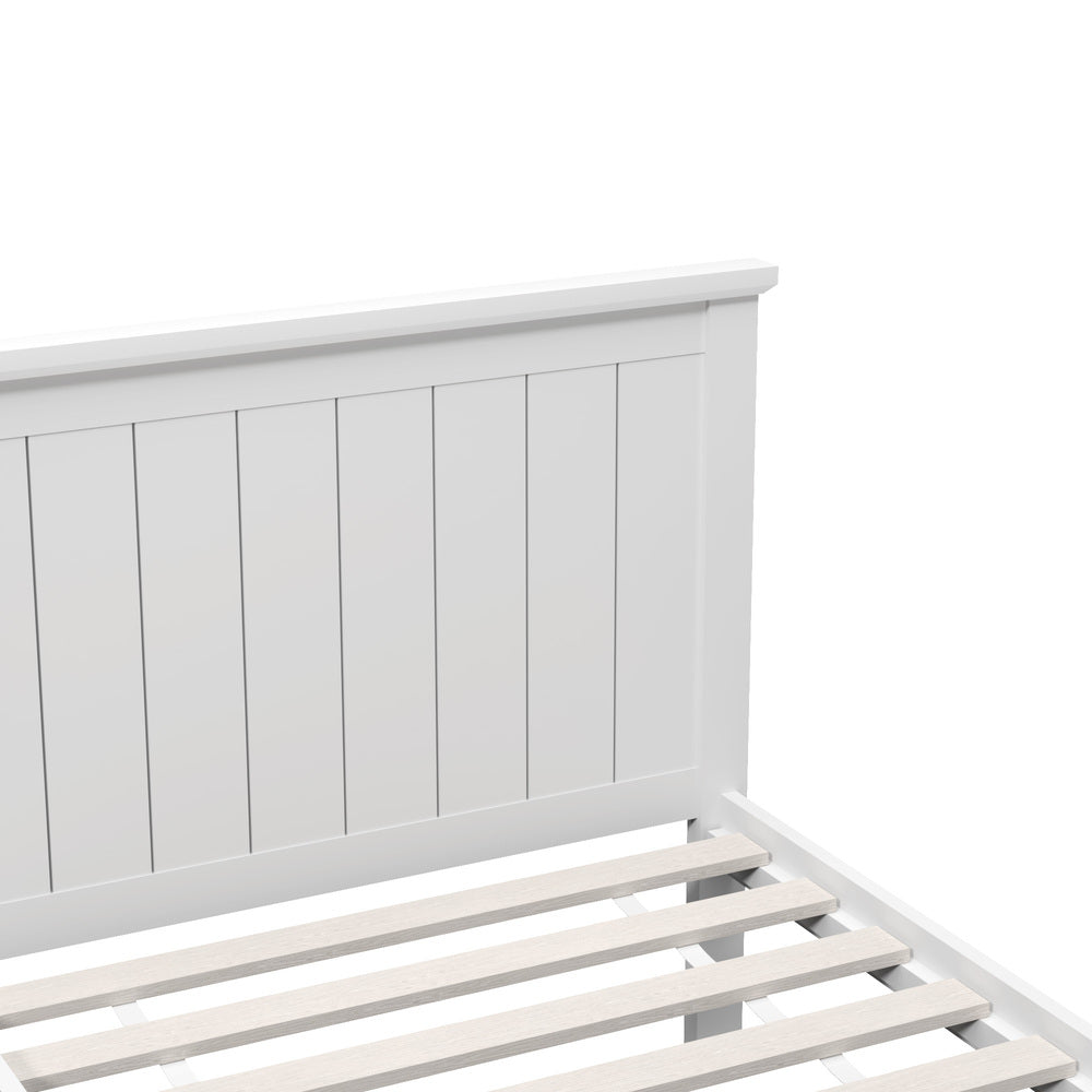 Trundle Bed Frame Single Size Wooden Daybed White