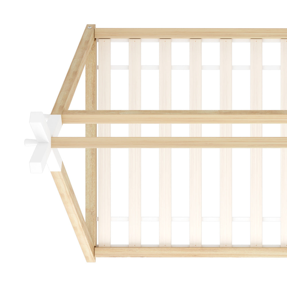 Kids Bed Frame Wooden King Single Teepee House