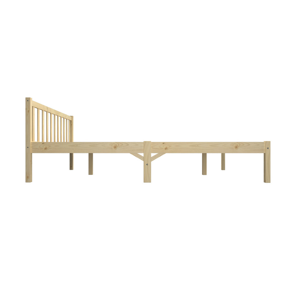 Solid Wood Bed Frame Minimalist Strong Bedroom Base