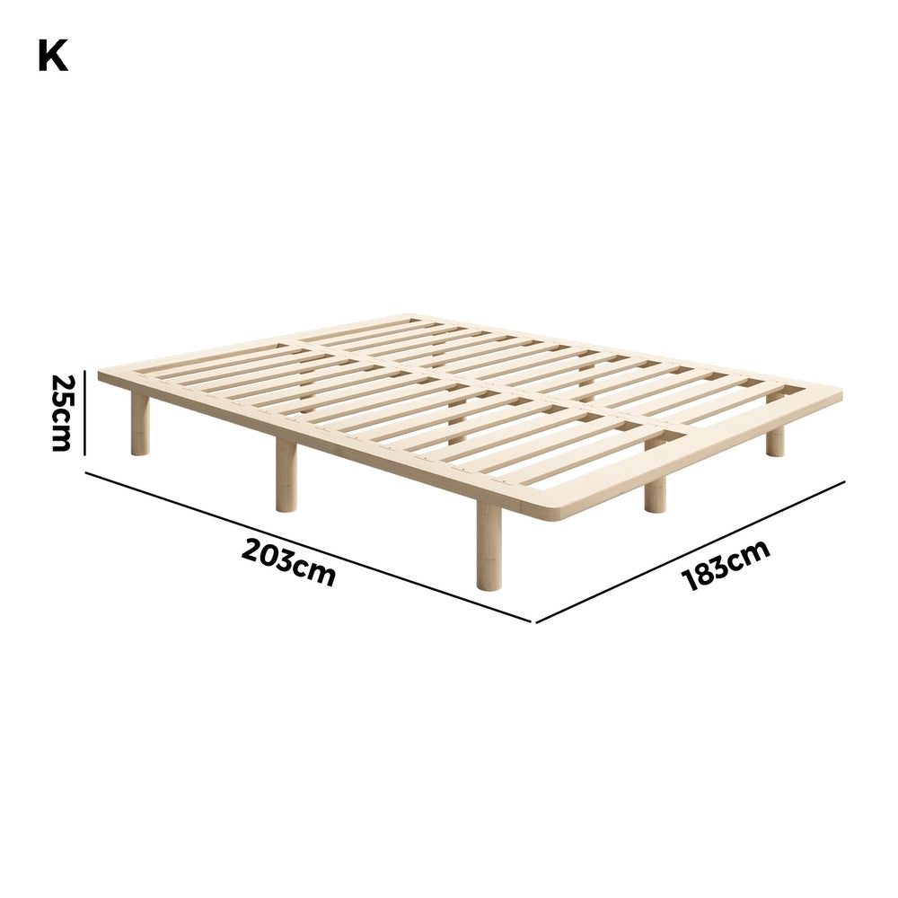 Bed Frame Double/Queen/Single/King Size Wooden Bed Base