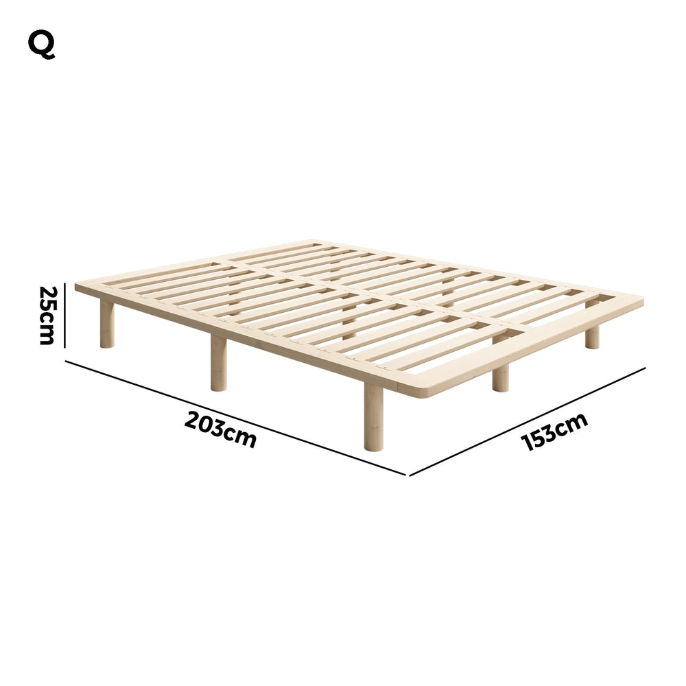 Bed Frame Double/Queen/Single/King Size Wooden Bed Base