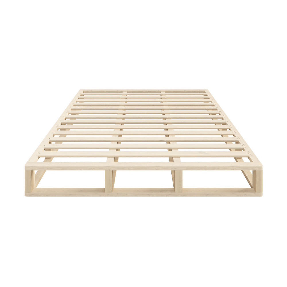 Wooden Bed Frame King Size Cage like Base