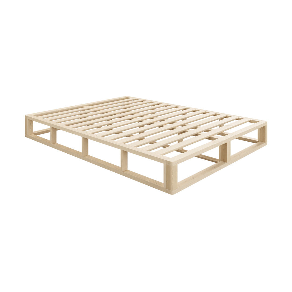 King Single Wooden Bed Frame Cage-like Base