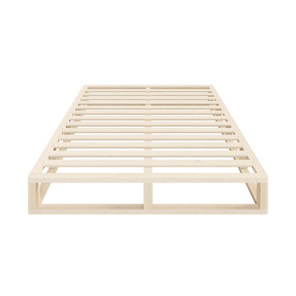 King Single Wooden Bed Frame Cage-like Base