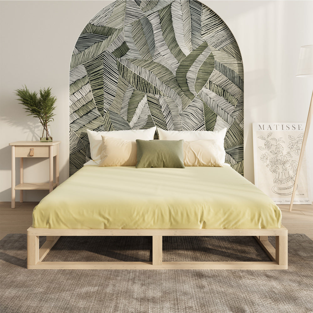 King Single Wooden Bed Frame Cage-like Base