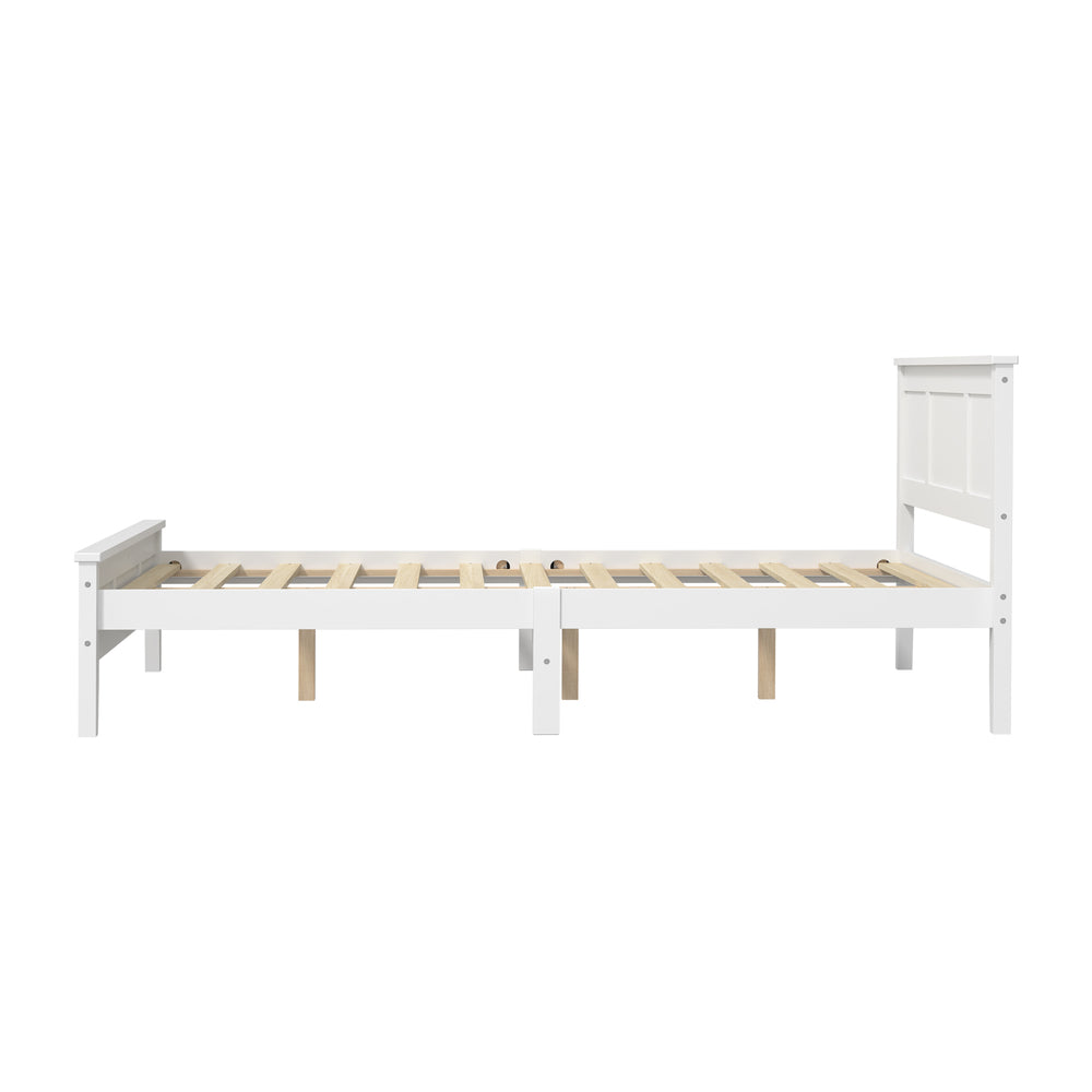 Queen Wood Bed Frame White 213x163x94cm