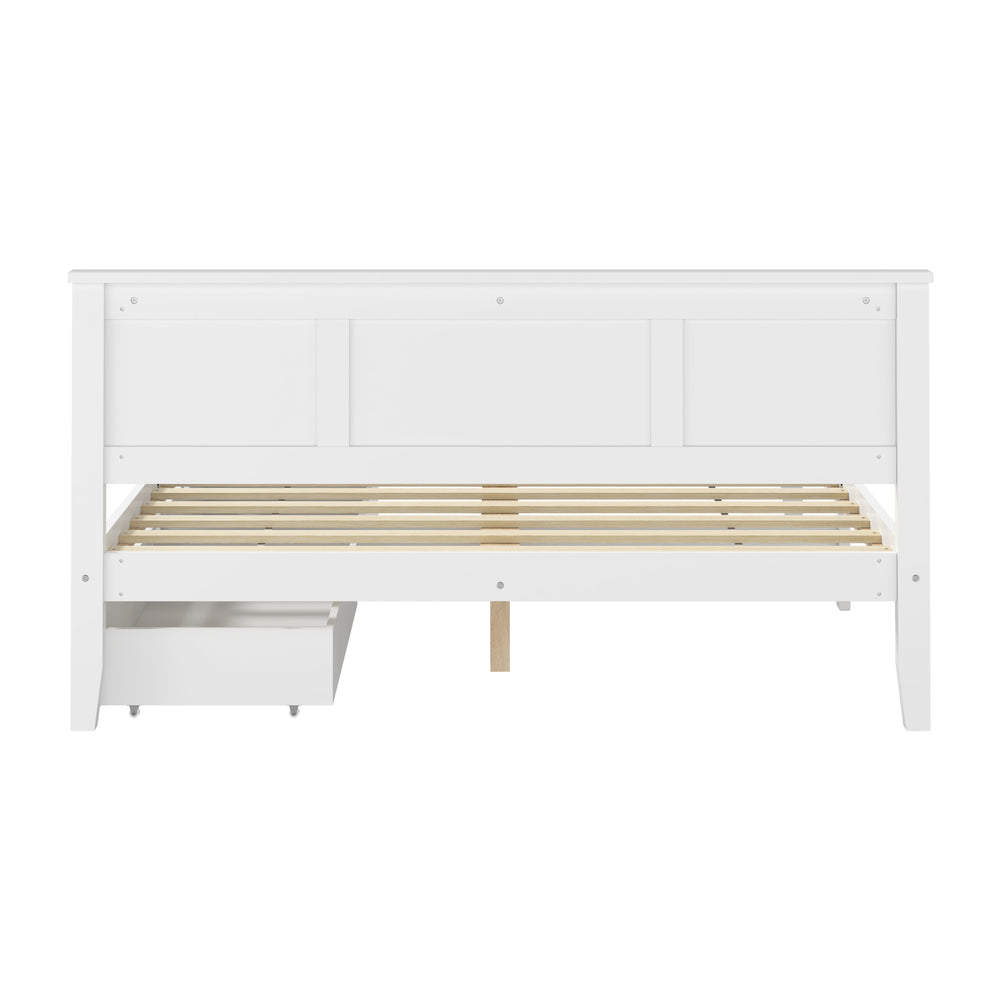 White Wooden Queen Bed Frame 213x163x94cm